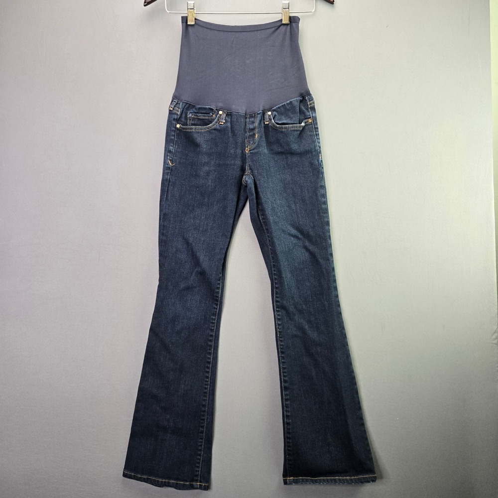 Gap Maternity Sexy Boot Jeans 26/2r Dark Wash Full Panel Flare Denim Pant